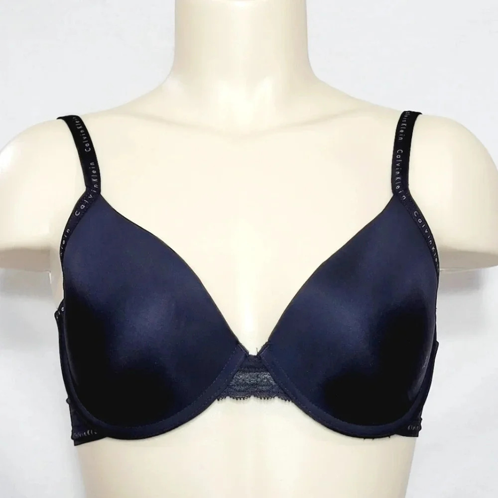 34DD Calvin Klein QF1417 Signature Demi UW Bra‎ Black NWT